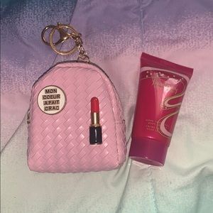 Mini backpack keychain with Fantasy mini lotion